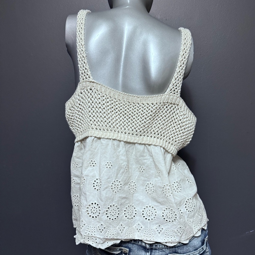 Room 34 Crochet Lace Summer Style Tank Top - Picture 4 of 4